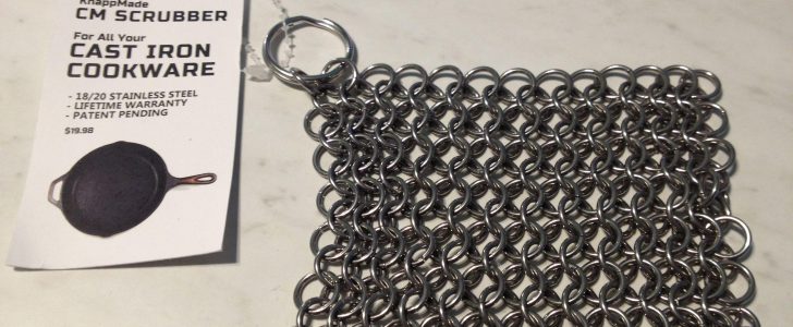 Herda 316L Cast Iron Scrubber, Skillet Chainmail Scrubber for Cast Iron Pan  - Chain Mail Scrubber Cast Iron Sponge - Metal Scrubber Cast Iron Skillet